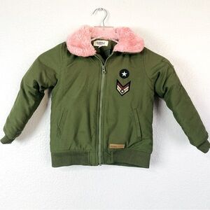 Buffalo By David Bitton Military Green Bomber Jacket Size 5